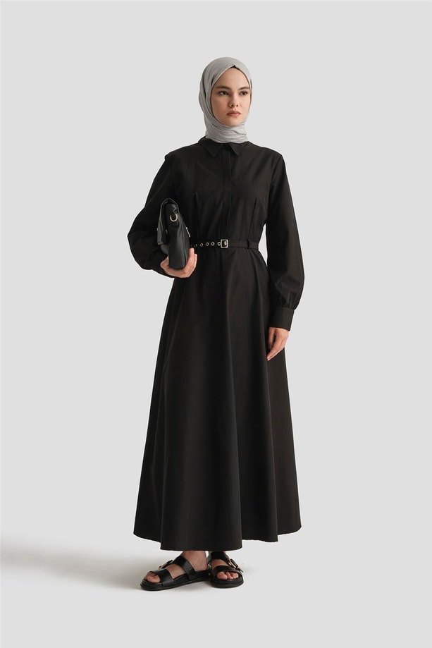 Armine Elbise 25YD9178 Siyah