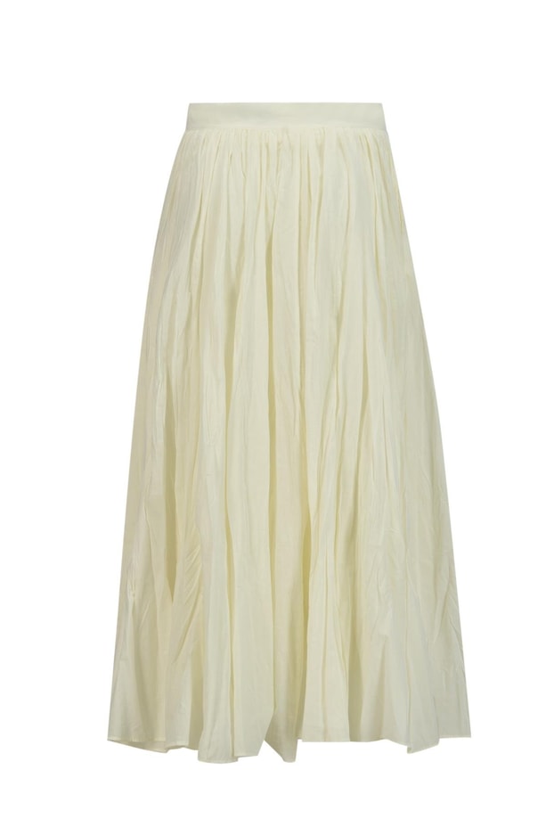 Armine Kırışık Vual Etek 25YD9180 Ekru