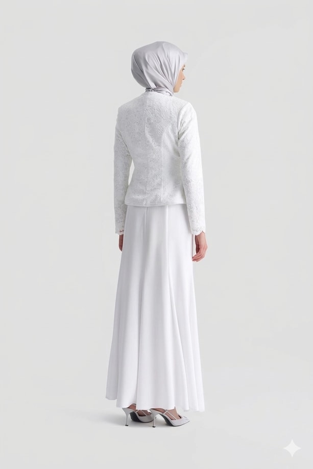 Armine Abiye 25YD9184 Beyaz