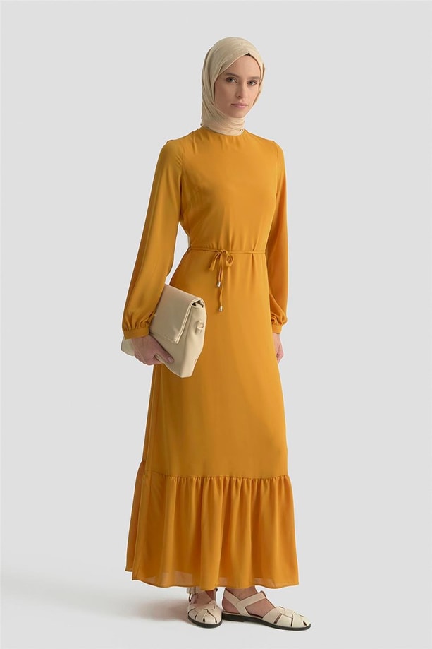 Armine Trend Elbise 25YT924 Hardal