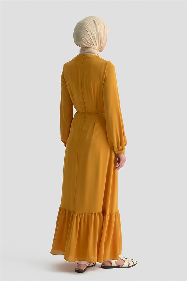 Armine Trend Elbise 25YT924 Hardal