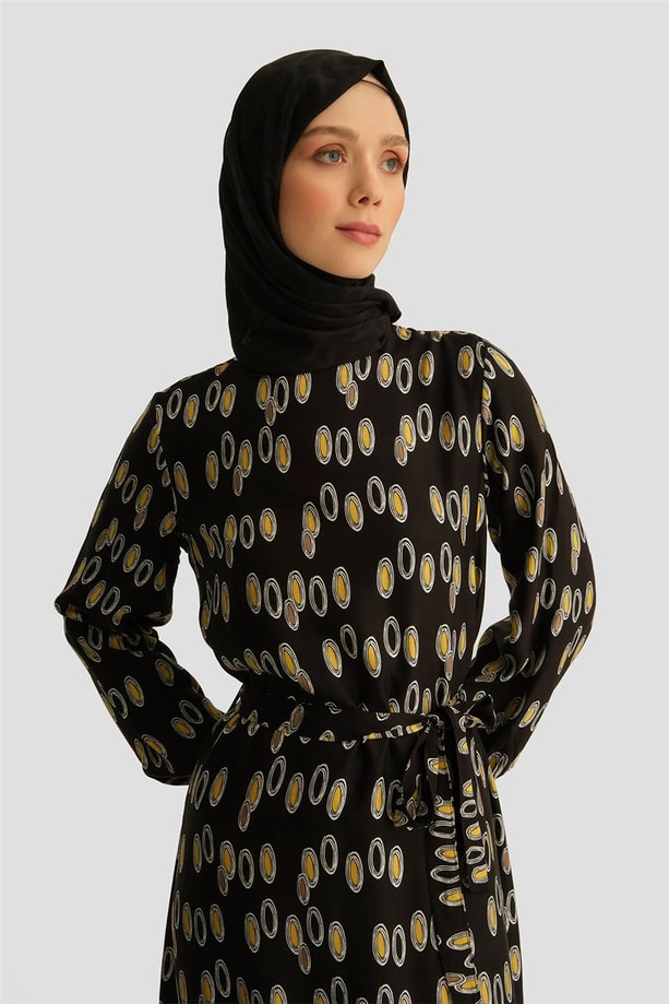 Armine Trend Elbise 25YT928 Siyah