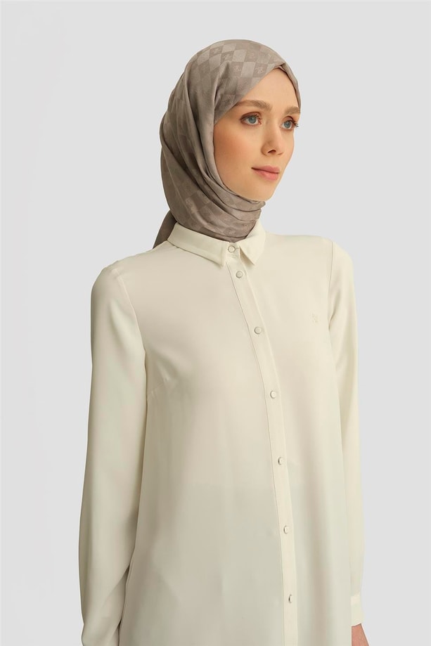 Armine A Logolu Tunik 25YH411 Ekru