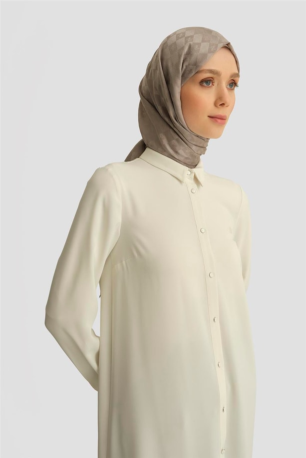 Armine A Logolu Tunik 25YH411 Ekru
