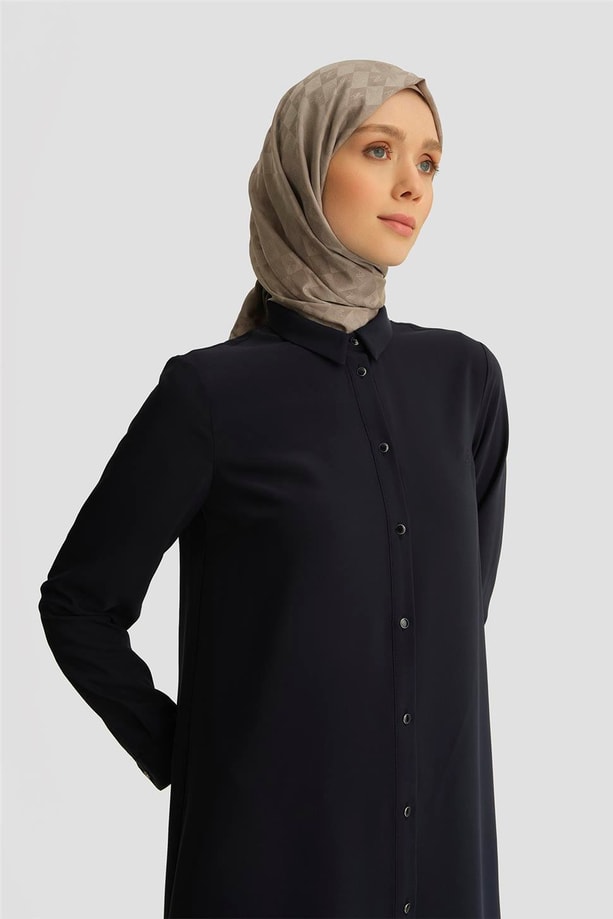 Armine A Logolu Tunik 25YH411 Lacivert
