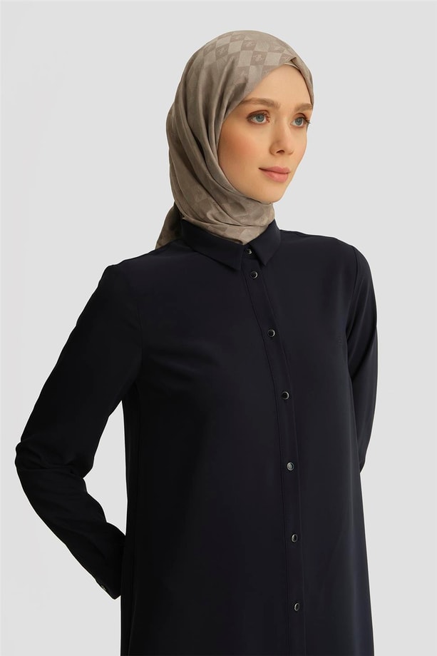 Armine A Logolu Tunik 25YH411 Lacivert