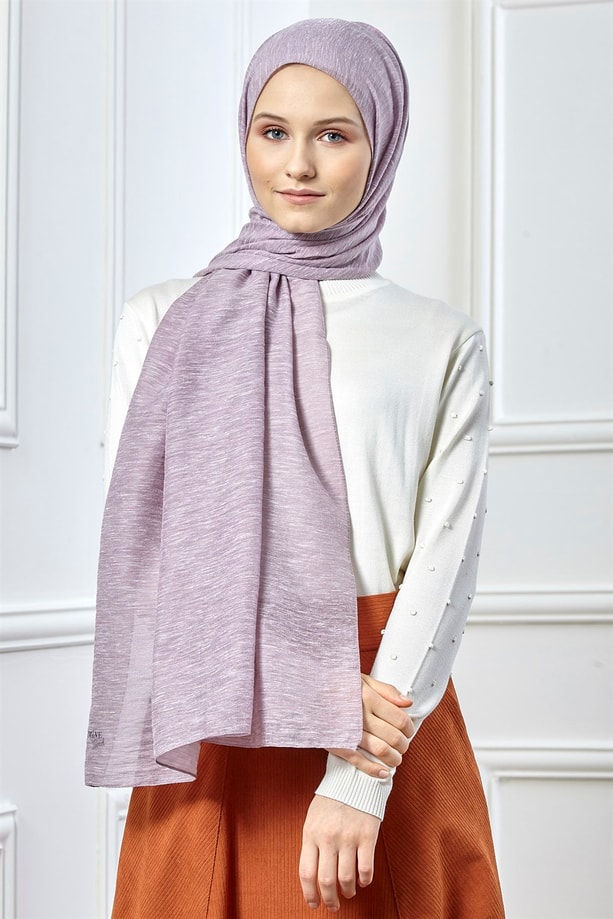 Armine Trend Buse Simli Şal 00Oa0444 Lavanta