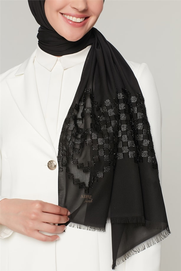Armine Trend Şifon Şal 00Oa0444 Siyah