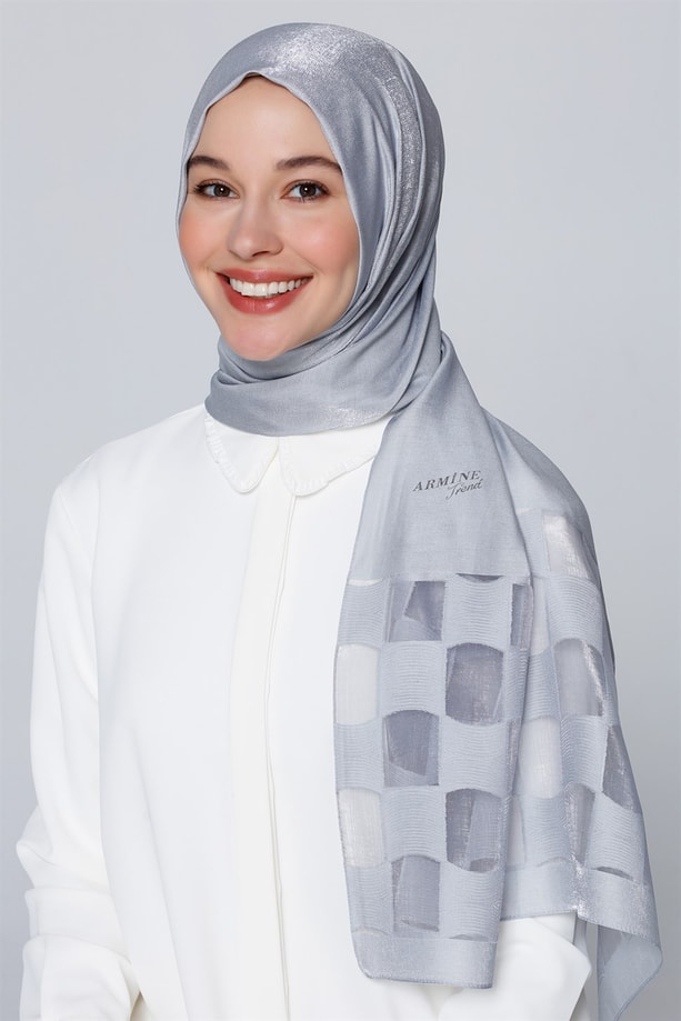 Armine Trend Viscon Şal 00Oa0444 Gümüş