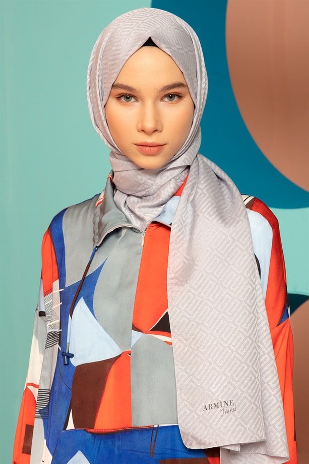 Armine Trend Kesik Elyaf Şal 00Oa0444 Gümüş