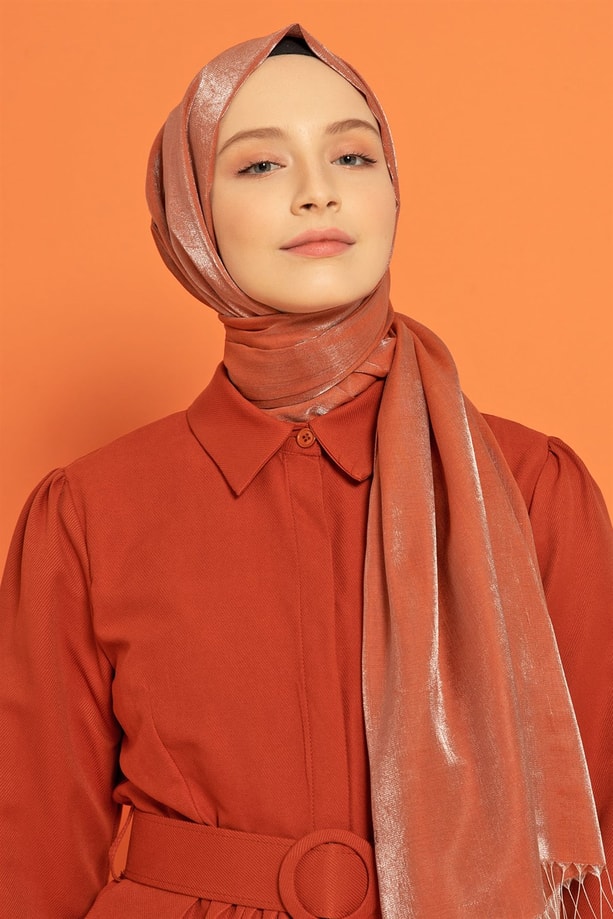 Armine Trend Diamond Şal 00Oa0444 Kiremit