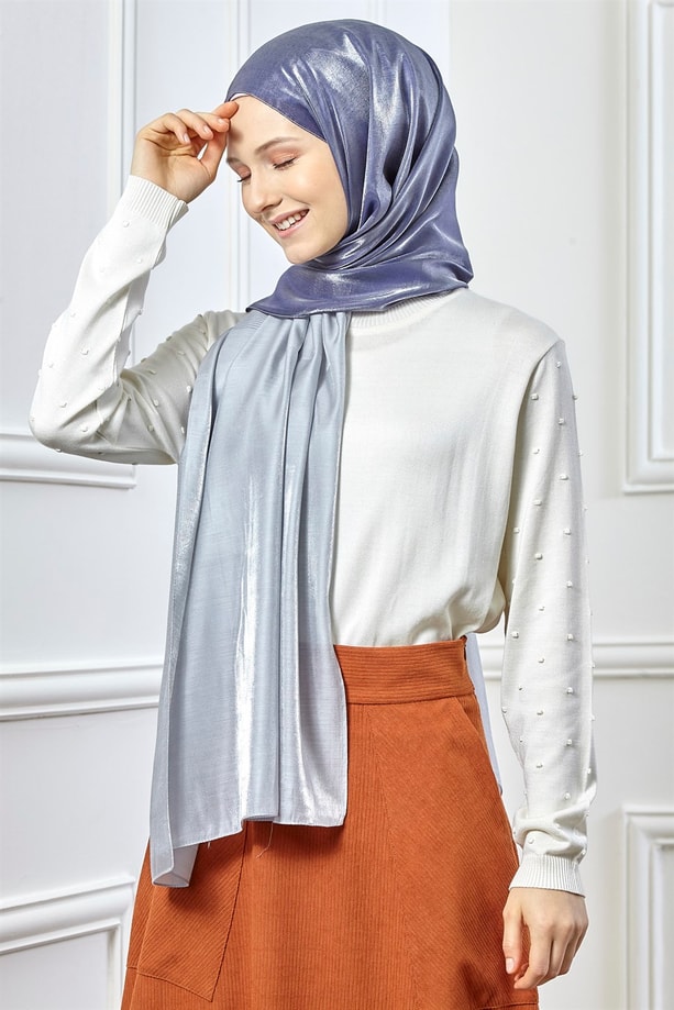 Armine Trend Viscon Şal 00Oa0444 Gri-Lacivert