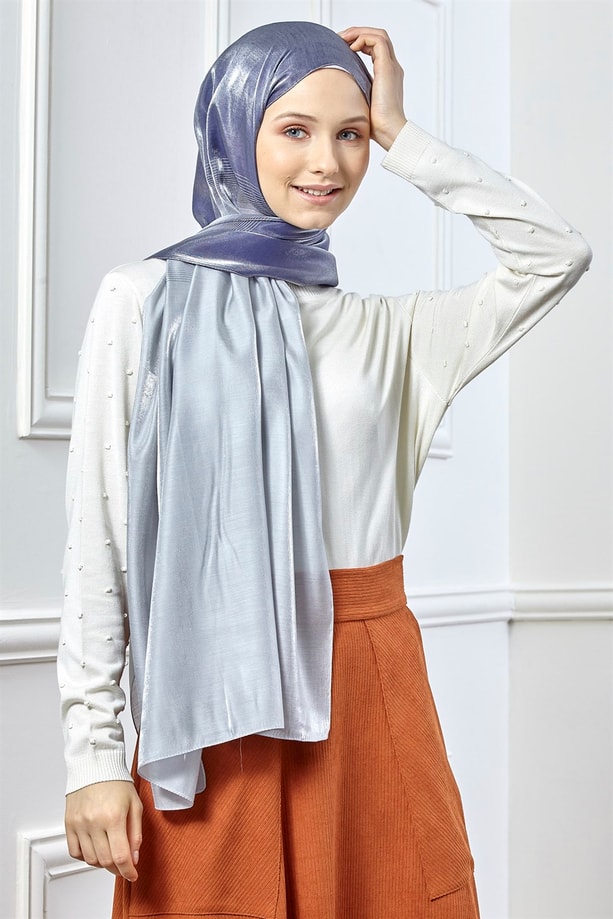 Armine Trend Viscon Şal 00Oa0444 Gri-Lacivert