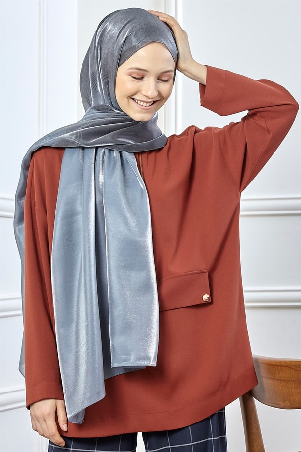 Armine Trend Viscon Şal 00Oa0444 Füme-Siyah