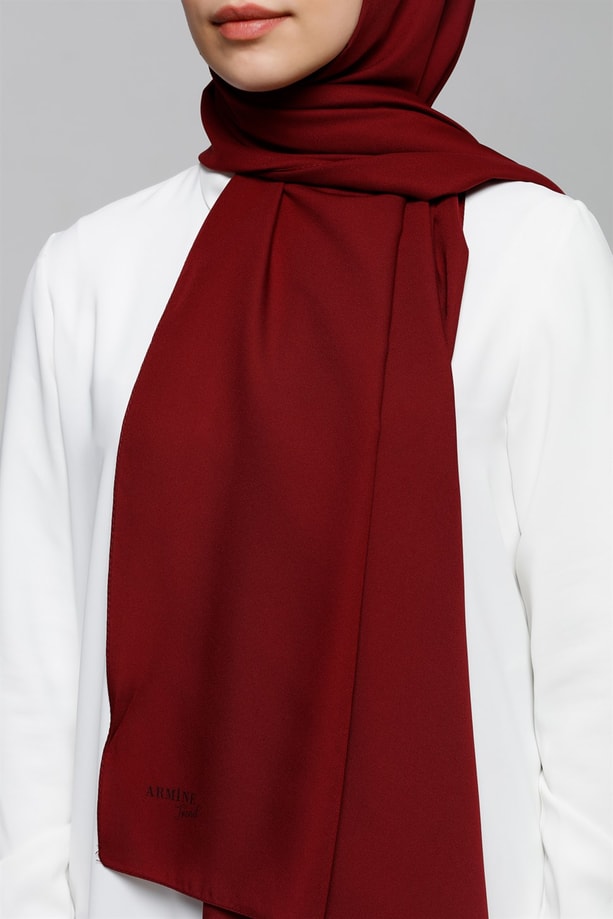 Armine Trend Polyester Şal 00Oa0444 Bordo