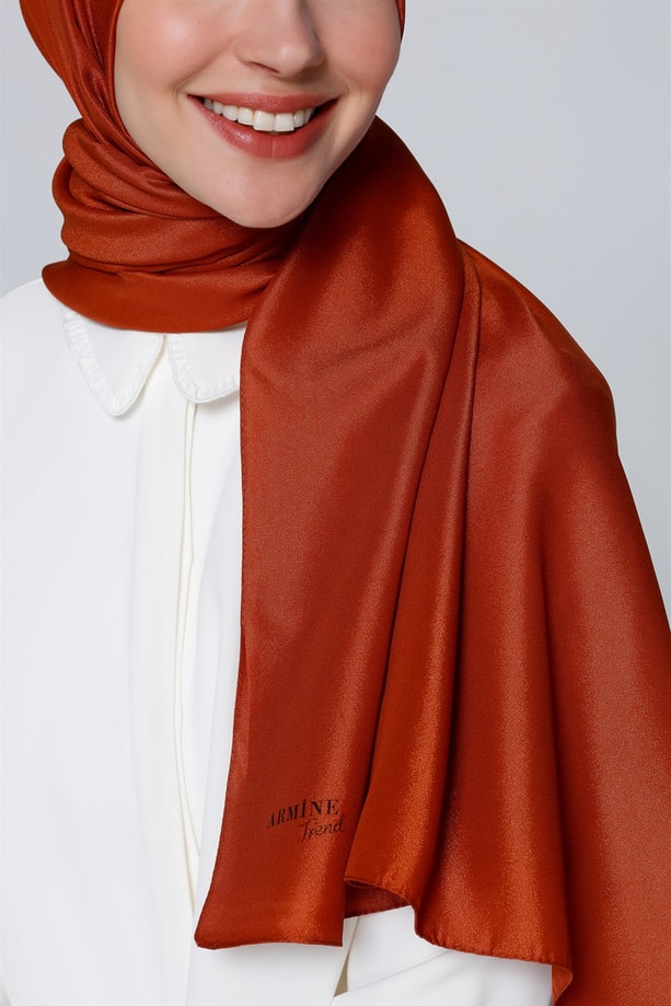 Armine Trend Polyester Şal 00Oa0444 Kiremit