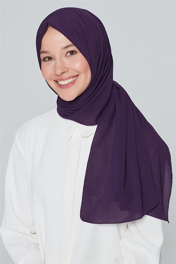 Armine Trend Polyester Şal 00Oa0444 Mürdüm