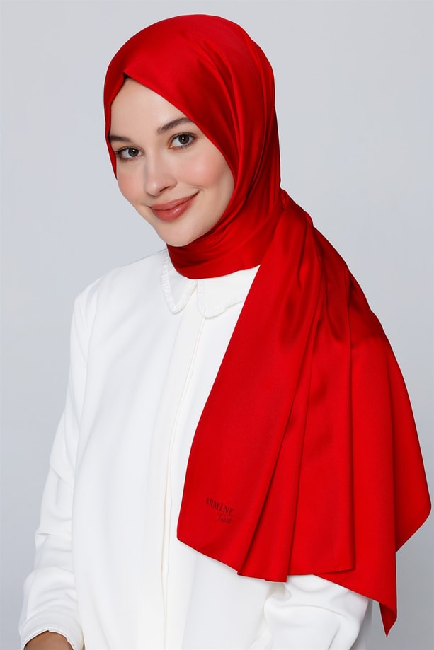 Armine Trend Polyester Şal 00Oa0444 Kırmızı
