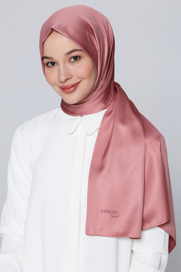 Armine Trend Polyester Şal 00Oa0444 Koyu Pudra