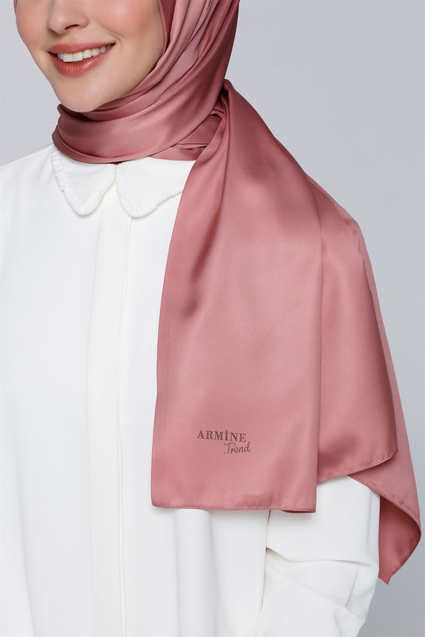 Armine Trend Polyester Şal 00Oa0444 Koyu Pudra