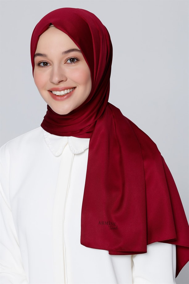 Armine Trend Polyester Şal 00Oa0444 Vişne