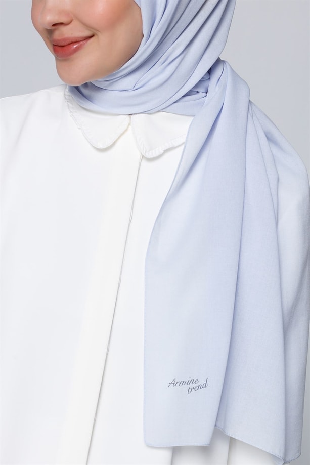 Armine Trend Polyester Şal 00Oa0444 Açık Mavi