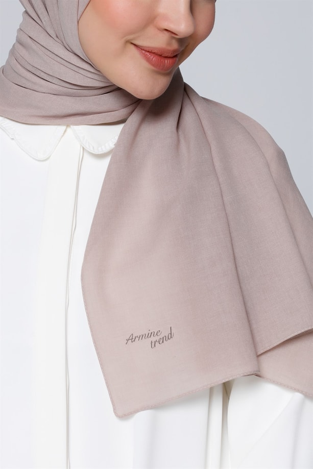 Armine Trend Polyester Şal 00Oa0444 Açık Vizon