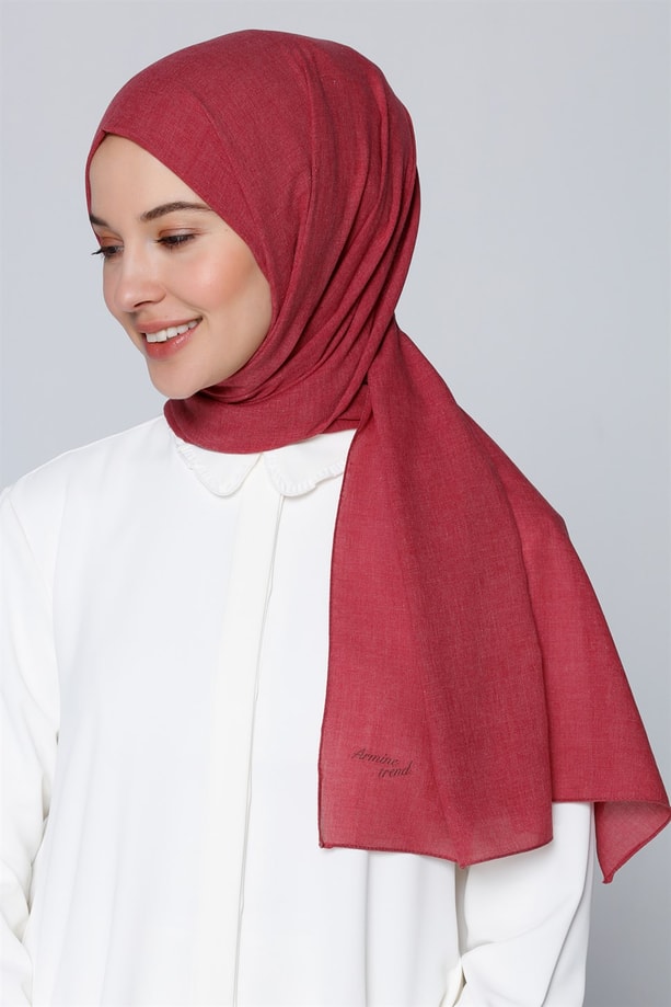 Armine Trend Polyester Şal 00Oa0444 Bordo