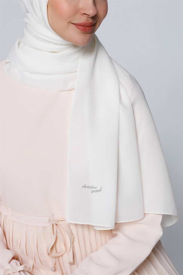 Armine Trend Polyester Şal 00Oa0444 Kırık Beyaz
