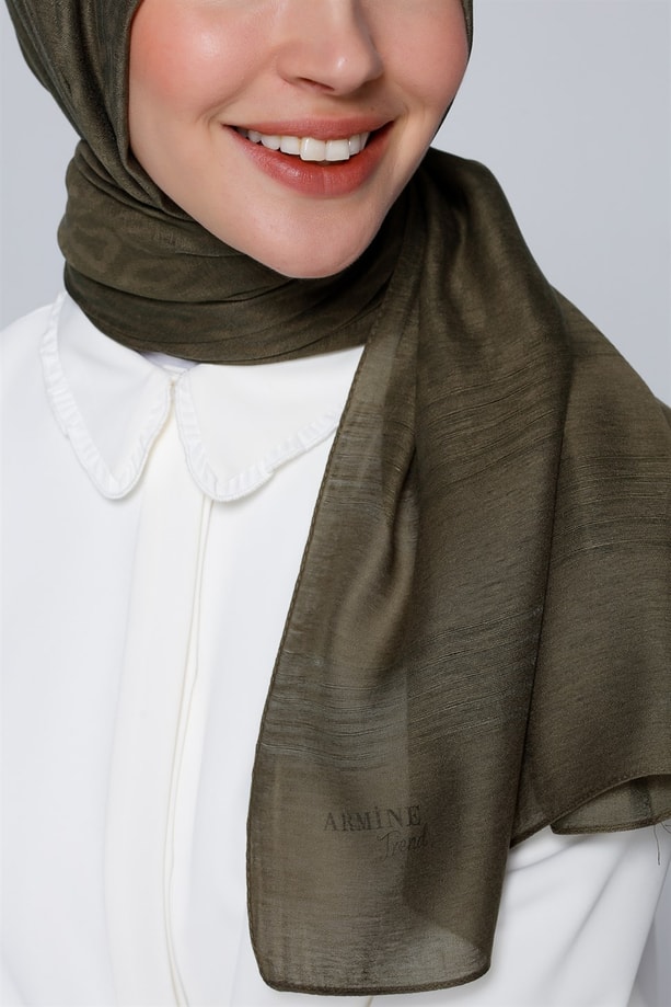 Armine Trend Polyester Şal 00Oa0444 Haki