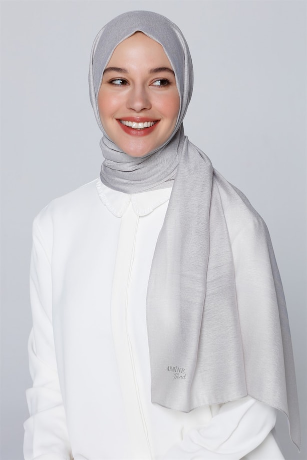 Armine Trend Polyester Şal 00Oa0444 Gümüş