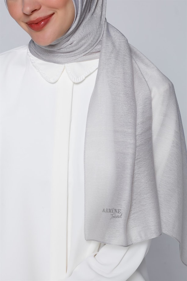 Armine Trend Polyester Şal 00Oa0444 Gümüş