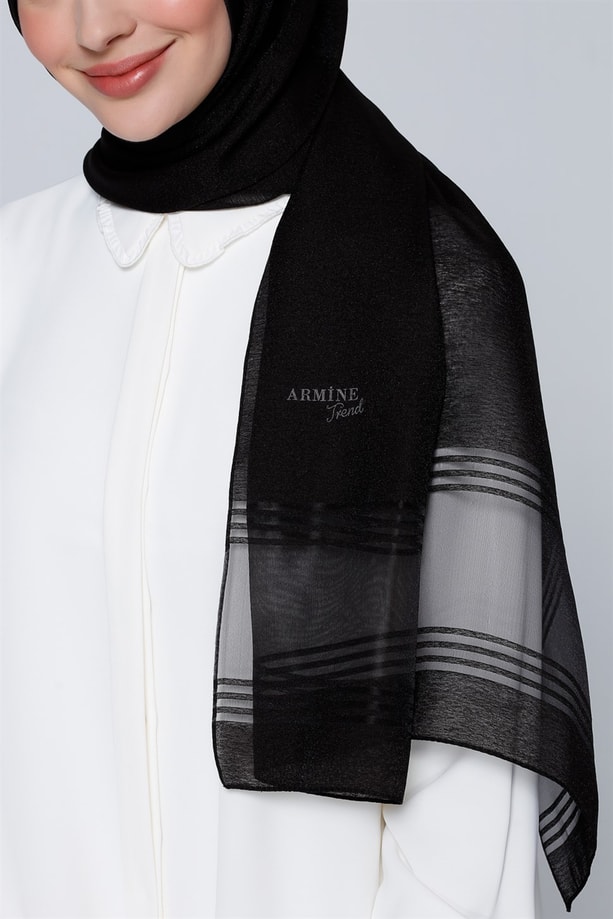Armine Trend Polyester Şal 00Oa0444 Siyah