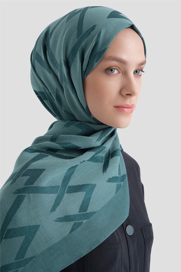 Armine Lyocell Naia Zikzak Desen Şal  1- 27