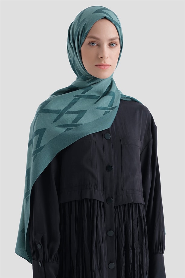 Armine Lyocell Naia Zikzak Desen Şal  1- 27