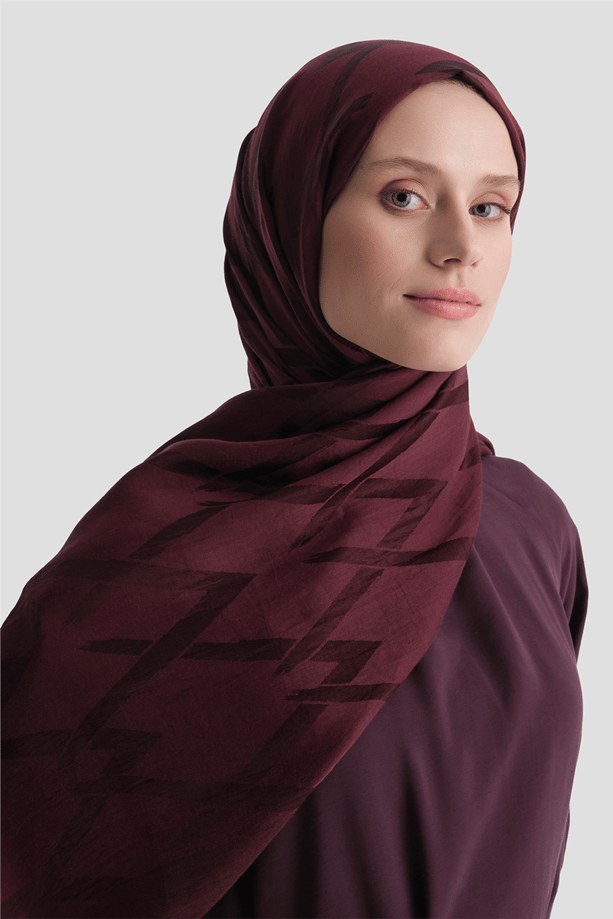 Armine Lyocell Naia Zikzak Desen Şal  1- 51