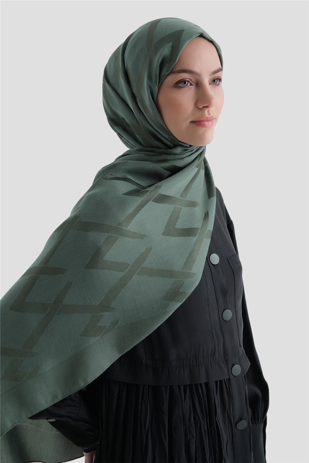 Armine Lyocell Naia Zikzak Desen Şal  1- 54