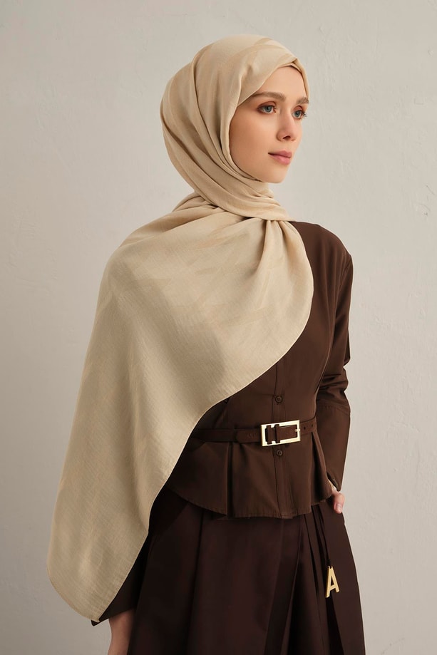 Armine Lyocell Naia Zikzak Desen Şal  1- 64