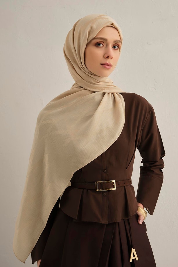 Armine Lyocell Naia Zikzak Desen Şal  1- 64