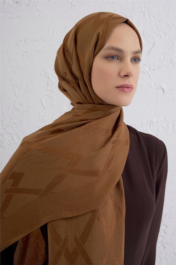 Armine Lyocell Naia Zikzak Desen Şal  1- 74