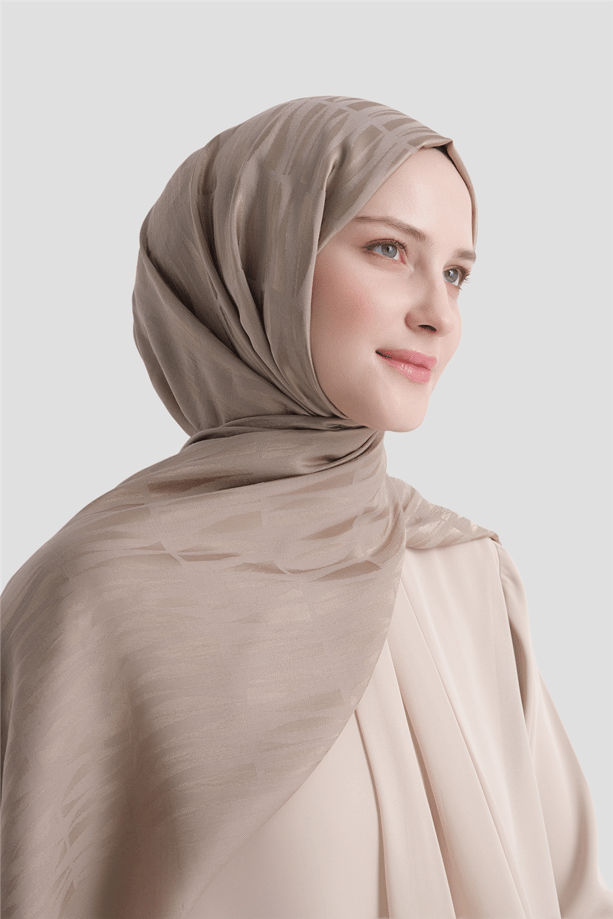 Armine Lyocell Naia Çubuk Desen Şal 3 07 Vizon