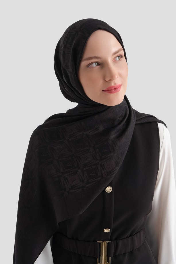 Armine Lyocell Naia Kare Monogram Şal 6 01
