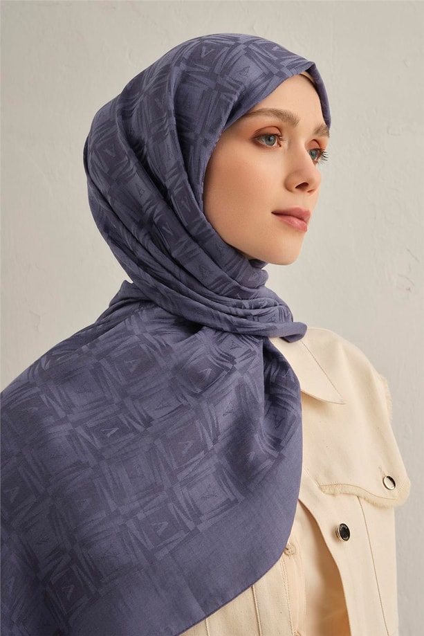 Armine Lyocell Naia Kare Monogram Şal 6 42