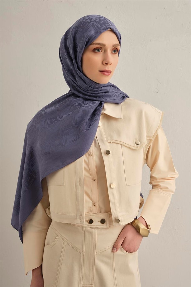Armine Lyocell Naia Kare Monogram Şal 6 42