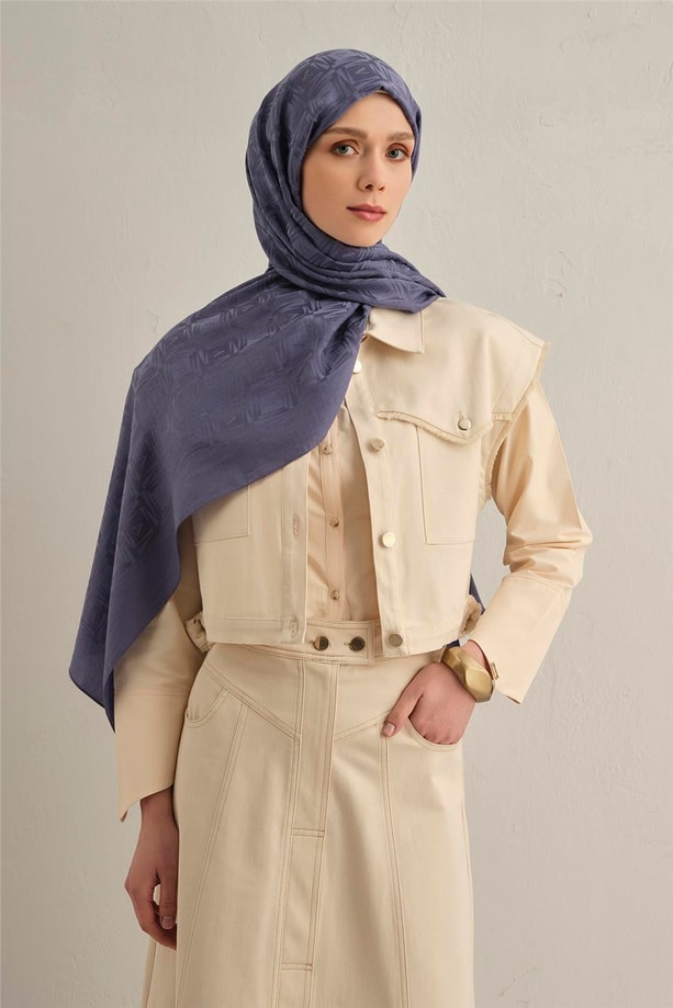 Armine Lyocell Naia Kare Monogram Şal 6 42