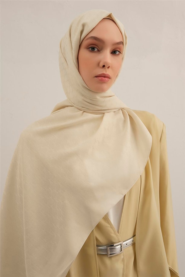 Armine Link Desen Bambu Cotton Şal 07