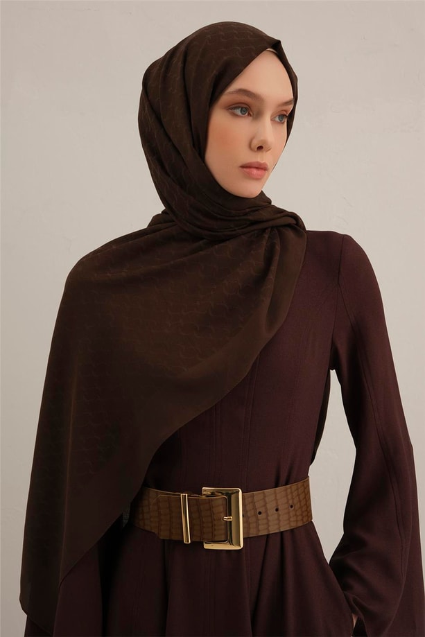 Armine Link Desen Bambu Cotton Şal 10