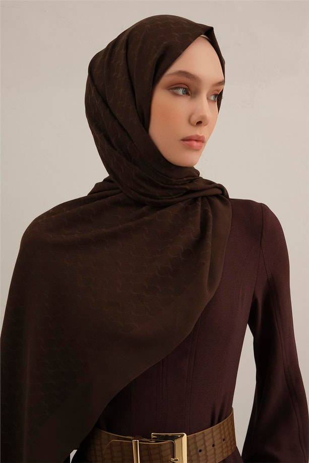 Armine Link Desen Bambu Cotton Şal 10