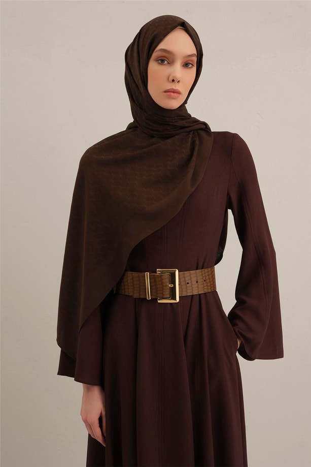 Armine Link Desen Bambu Cotton Şal 10