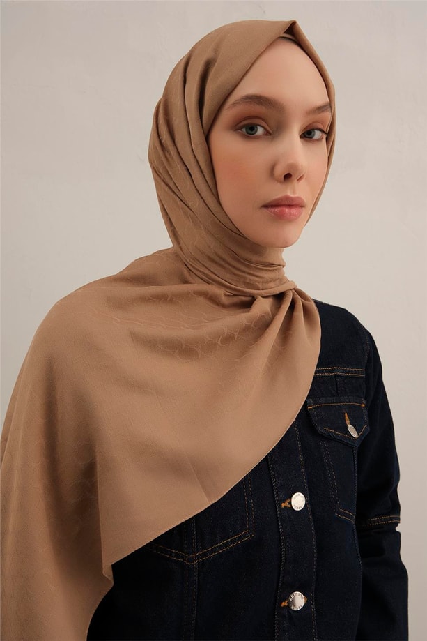 Armine Link Desen Bambu Cotton Şal 12